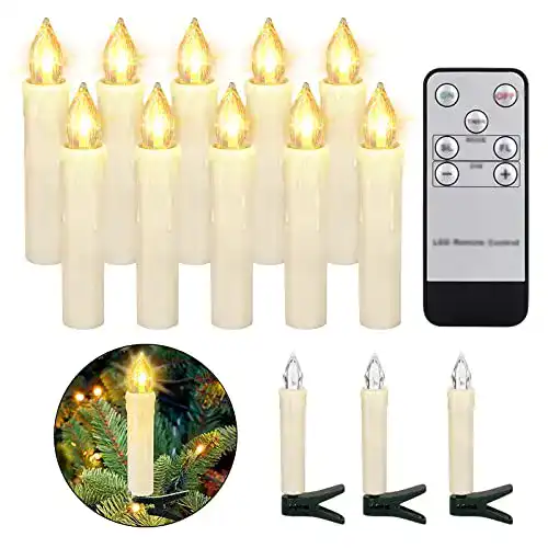 Kabellose Christbaumkerzen ZIYOUDOLI 10er LED