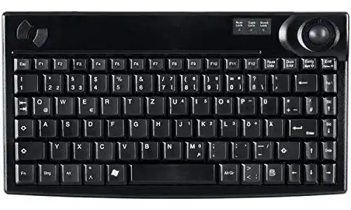 Tastatur mit Trackball Active Key AK-440-TU-B/GE für Industrieanwendungen