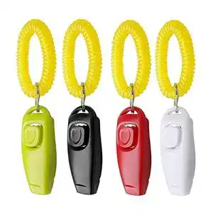 Clicker Set für Hunde Training – 4 Stück mit 2-in-1 Hundepfeife
