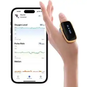 Pulsoximeter mit Bluetooth ViATOM WearO2 für die Gesundheitsüberwachung