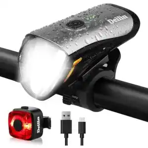 Fahrradlicht Set Deilin mit bis zu 70 Lux LED und USB-Aufladung