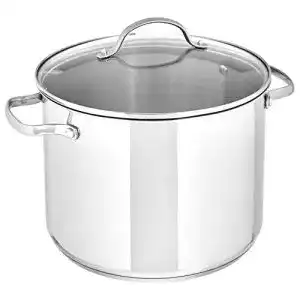 Suppentopf aus Edelstahl mit Deckel, 7,6 l Volumen