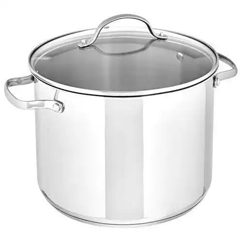 Suppentopf aus Edelstahl mit Deckel, 7,6 l Volumen