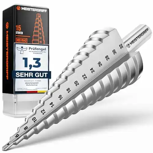 Stufenbohrer Meistergriff für Metall, Edelstahl und Kunststoff (Ø 4-32mm)