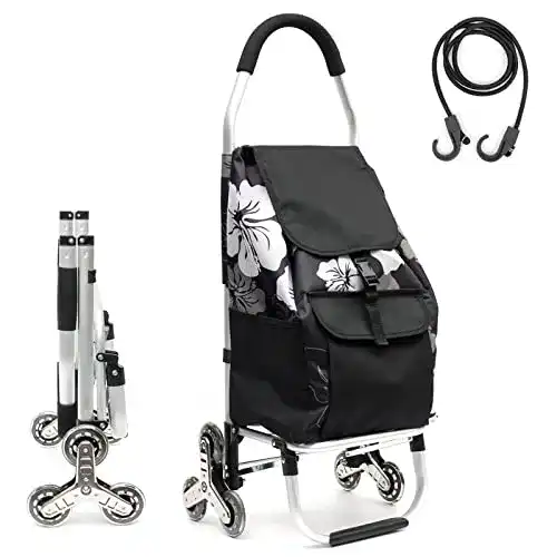Einkaufstrolley mit Treppensteiger und klappbarem Design