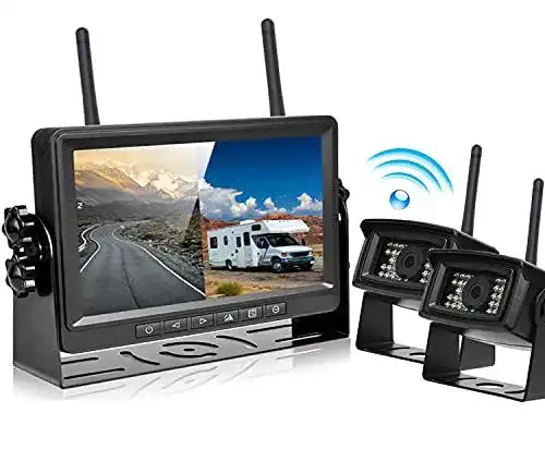 Lkw-Navi Podofo kabellose AHD Rückfahrkamera mit 7 Zoll Monitor