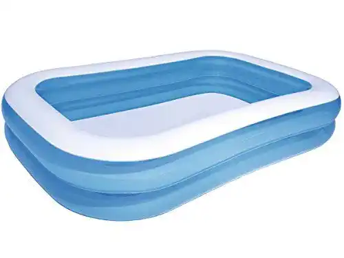 Gartenpool Bestway Family-Pool in Blau/Weiß, Schwimmbecken für Kinder