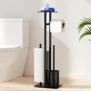 WC-Garnitur Susswiff Edelstahl mit Klopapierhalter und Bürste