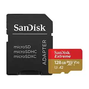 SanDisk Extreme 128 GB microSDXC Speicherkarte mit SD-Adapter