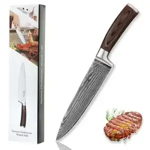 Sushi-Messer Wakoli EDIB Kochmesser aus Damaststahl (VG10)