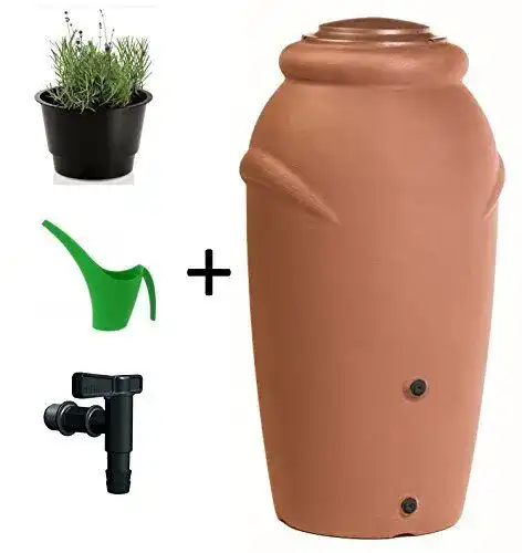 Regenwassertank Prosperplast 210 Liter mit Wasserhahn und Zubehör