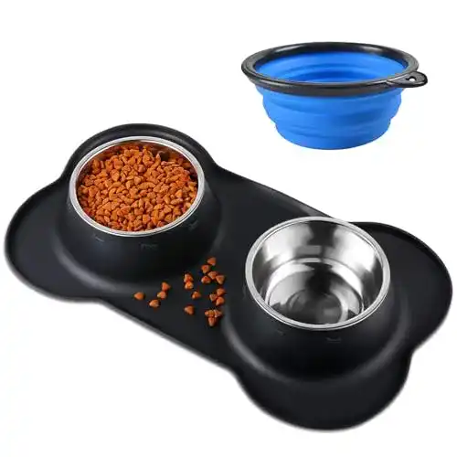 Katzennapf und Hundenapf Set von Bonve Pet, 2 x 400ml Futternäpfe