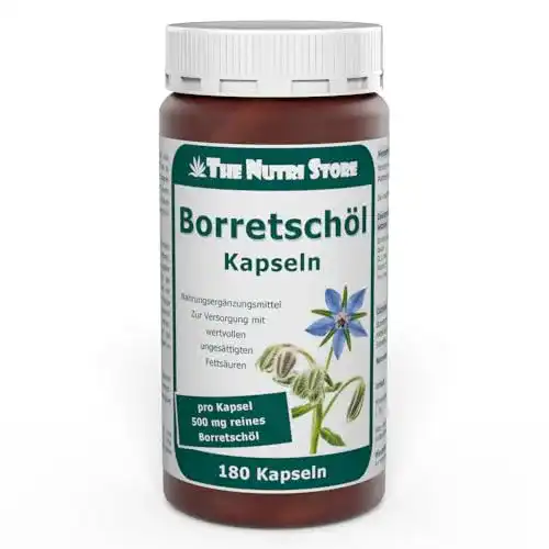 Borretschöl Kapseln 500 mg von The Nutri Store, 180 Stück