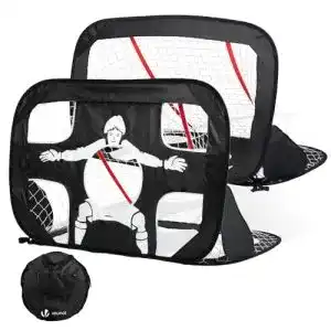 Pop-Up-Fußballtor Vounot 2er Set 120×80 cm für Kinder