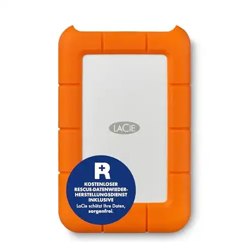 LaCie Rugged externe Festplatte 5 TB, tragbar, USB-C, PC & Mac