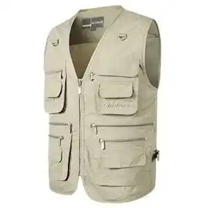 Anglerweste Yukirtiq Herren Outdoor Weste mit vielen Taschen