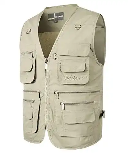 Anglerweste Yukirtiq Herren Outdoor Weste mit vielen Taschen