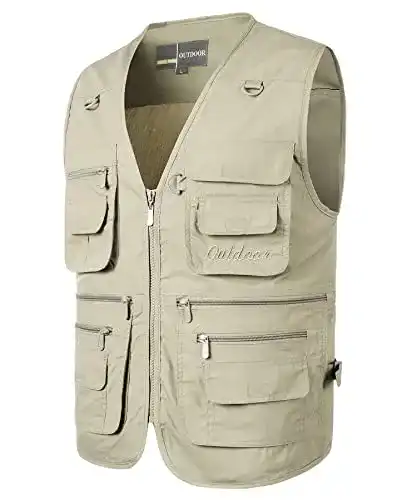 Anglerweste Yukirtiq Herren Outdoor Weste mit vielen Taschen