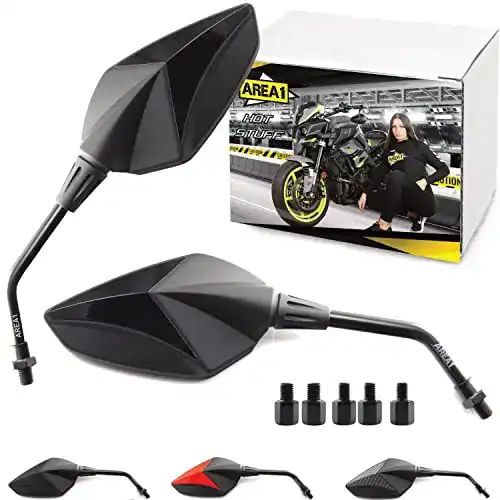 Motorradspiegel Area1 Universal Rückspiegel Set für Motorräder