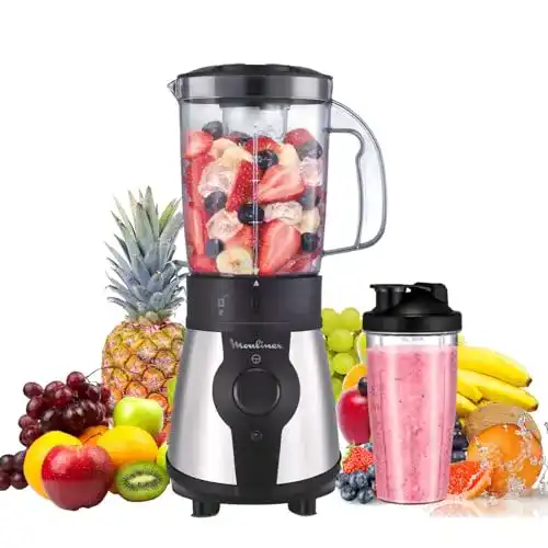 Moulinex Blend&Go LM1B1D 300W Standmixer mit tragbarer Flasche