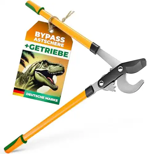 Astschere Grüntek T-Rex mit Getriebe und Bypass-Schneidprinzip