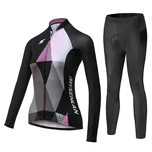 Fahrradbekleidung Damen M MYSENLAN Radtrikot in Schwarz