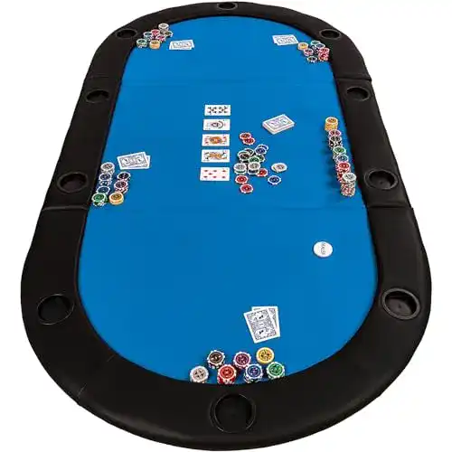 Faltbare Pokerauflage GAMES PLANET mit Tasche, 208x106x3 cm