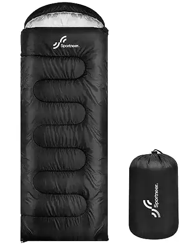 Sportneer Schlafsack für 3-4 Jahreszeiten mit Komforttemperatur