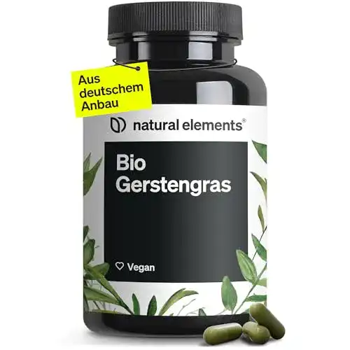 Gerstengras-Kapseln Natural Elements Bio 1500mg pro Tagesdosis