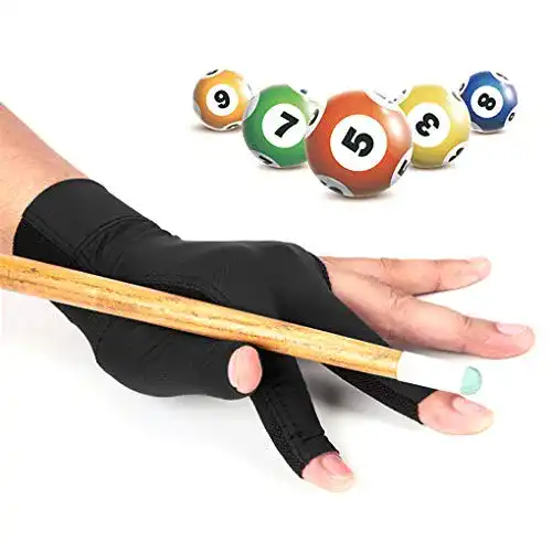 Ipenny Billardhandschuh für Linkshänder mit 3-Finger-Design