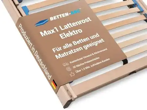 Elektrischer Lattenrost 140×200 Betten-Abc Max1 mit 28 Leisten