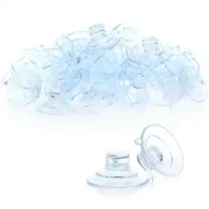 Saugnapf Halter mit Kabel-Schlitz, transparent, 60 Stück