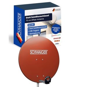 Schwaiger Satellitenschüssel 173 – Offset-Antenne für Satellitenempfang