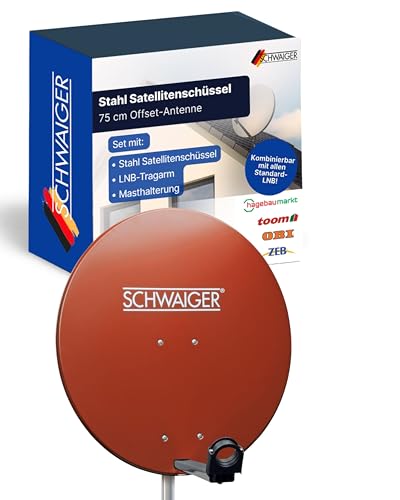 Schwaiger Satellitenschüssel 173 – Offset-Antenne für Satellitenempfang