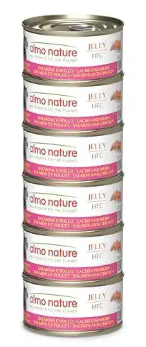 Almo Nature Katzenfutter Megapack, nass – Lachs und Huhn, 6x70g