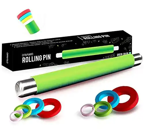 Teigroller Silikon Oriamo XXL 45 cm – Nudelholz mit Antihaftbeschichtung