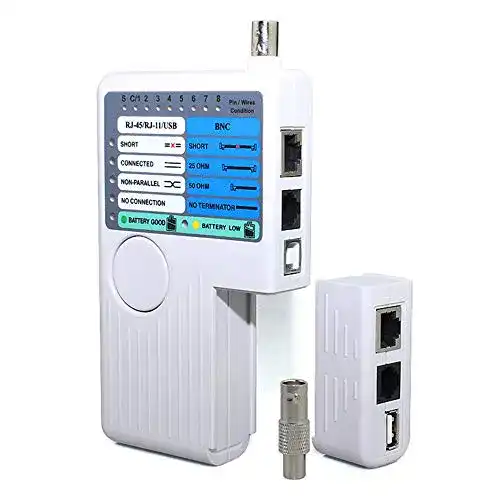 Netzwerktester DAXGD Remote für RJ11, RJ45, USB, BNC und LAN