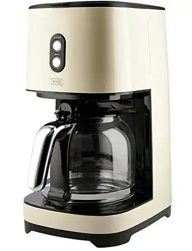 KHG Retro Filter-Kaffeemaschine KA-185 CE in Creme mit 12 Tassen Kapazität