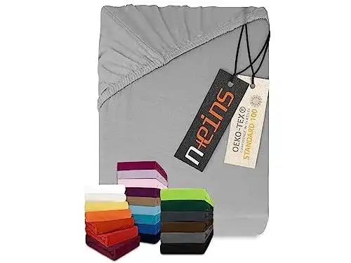Spannbettlaken 200×200 cm aus Jersey von npluseins
