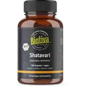 Shatavari Biotiva Bio 150 Kapseln – 500 mg pro Kapsel – 50 Tage