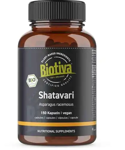 Shatavari Biotiva Bio 150 Kapseln – 500 mg pro Kapsel – 50 Tage