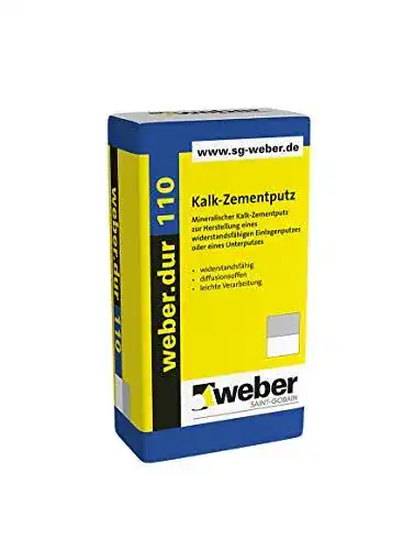 Innenputz Weber.dur 110 Kalk-Zementputz 30 kg für Bauprojekte