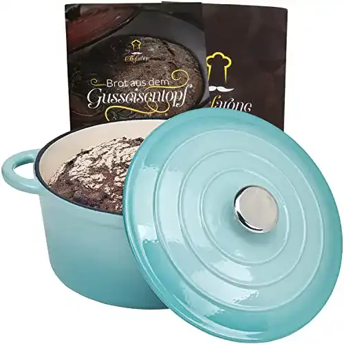 Gusseisen-Topf 24 cm Chefarone mit Deckel und 3,5 L Volumen
