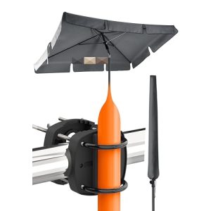 Rechteckiger Balkonschirm 4Smile SunnyShade mit Halterung und Hülle