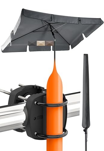 Rechteckiger Balkonschirm 4Smile SunnyShade mit Halterung und Hülle