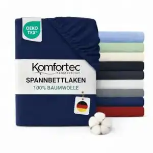 Bettlaken Komfortec Jersey Spann 90 x 200 cm aus 100% Baumwolle