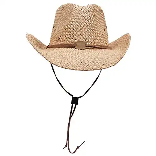Hut Damen MFH Strohhut für Fasching und Cowboy-Events