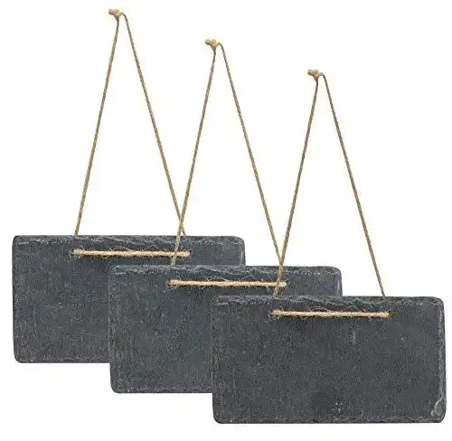 Schiefertafel Levandeo 3er Set 17 x 9 cm Kreidetafeln aus Schiefer