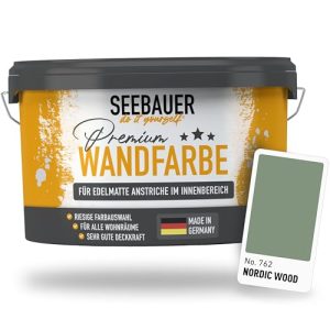 Wandfarbe Grün von Seebauer DIY für Innenräume, No. 762 Nordic Wood
