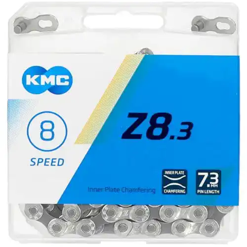 KMC Fahrradkette 8-fach Z8 in Silber/Grau mit 114 Gliedern
